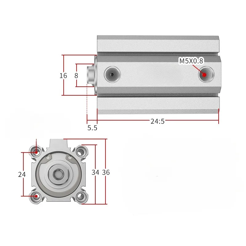 

SDA mini cylinder thin small pneumatic collection