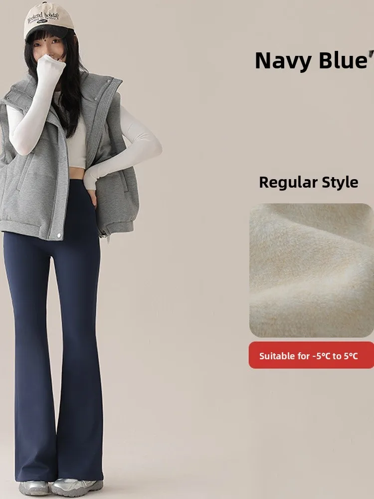 2025 Pantaloni da donna in pelle arca a vita alta Pantaloni da yoga fitn Foderati in Fce Brued Micro pancia svasata che dimagrisce ket