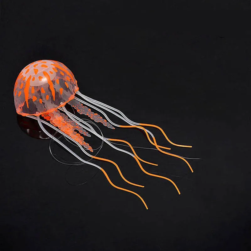 Colorful Artificial Glowing Effect Jellyfish Fish Tank Aquarium Decor Mini Submarine Ornament Decoration Aquatic Pet Supplies