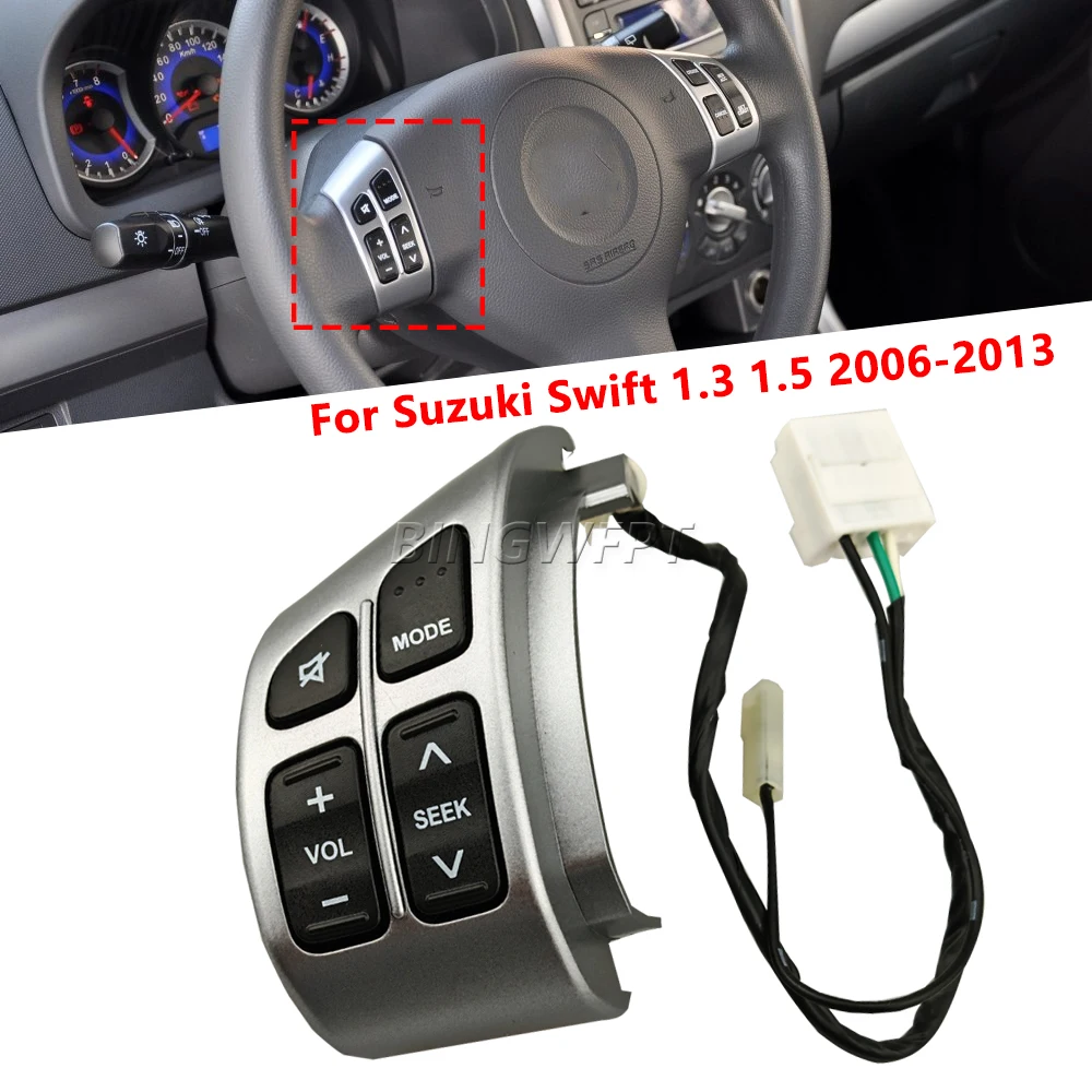 Steering Wheel Button Switch Audio Volume Bluetooth Phone Media Control Button Switch  For SUZUKI SX4 1.8 1.6 2009-2013