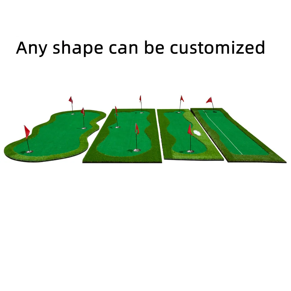 Wholesale Custom Artificial Grass Golf Putting Mat Mini Golf Course Practice Equipment Training Aid  Large Putting Green