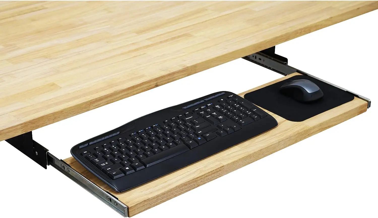 Keyboard Tray Hardwood Butcher Block, Oiled, 9