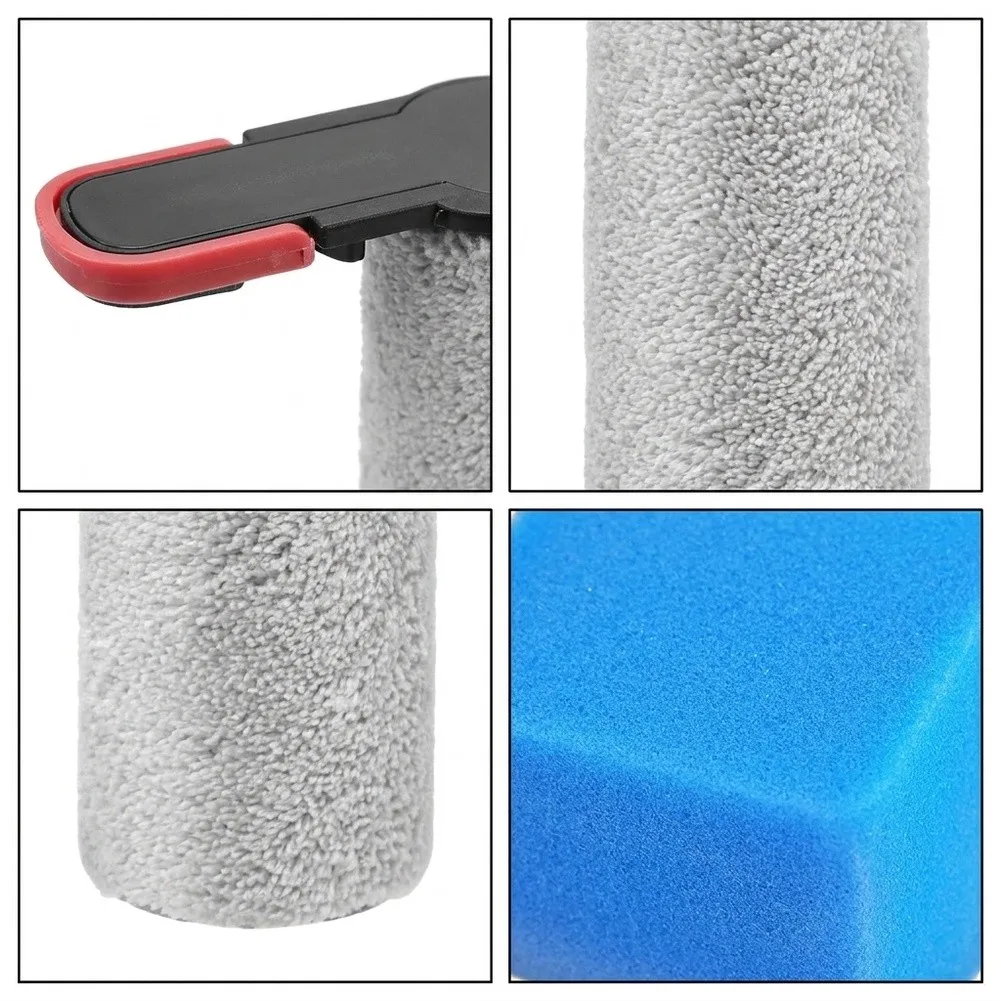 Sets Soft Roller Brush & Filter Kit Compatible With For Midea MVC-AT2 VSS-AT2 Floor Cleaners Deep Cleaning Replacement Parts