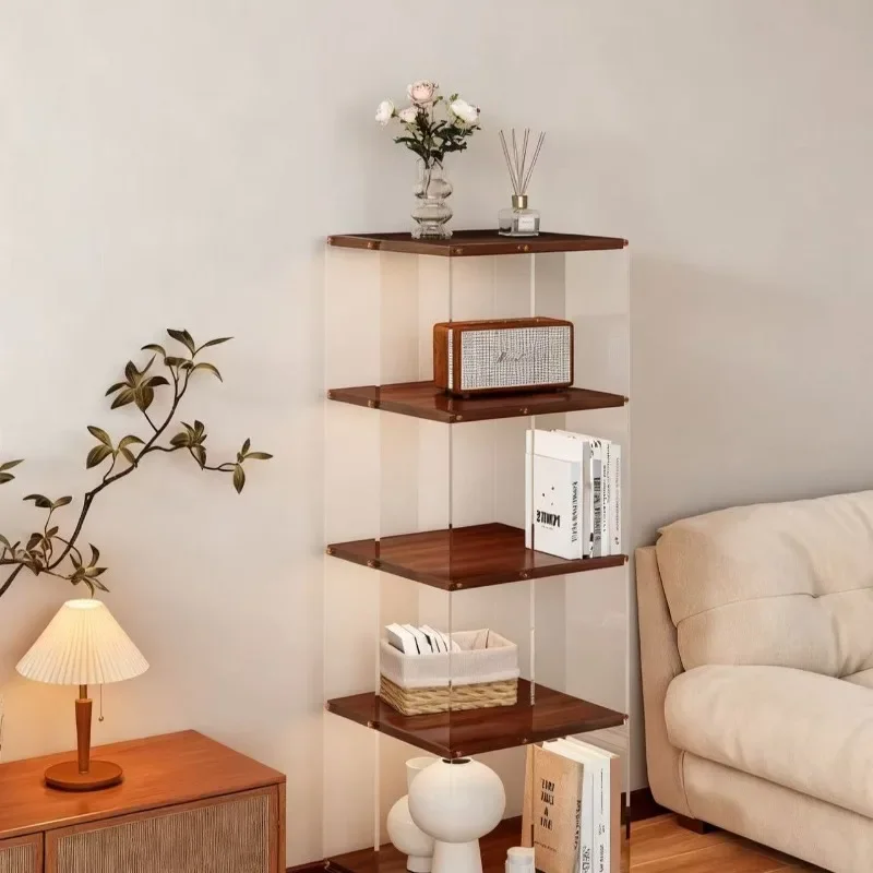 Bookcase integrated wall floor rack kitchen locker