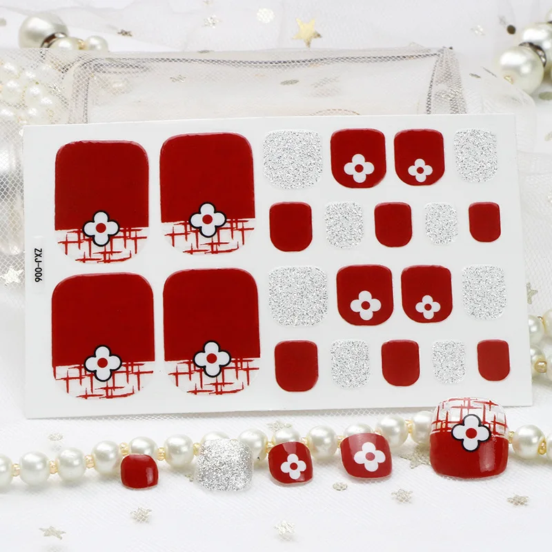 

Summer new foot sticker nail sticker cartoon waterproof nail sticker Internet celebrity daisy toe nail patch Nails stickers