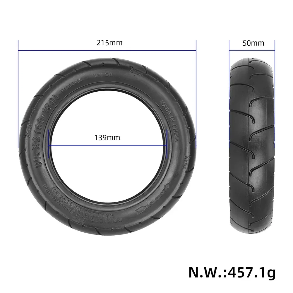 50-139 Tire 8.5inch Scooter Tire For Electric Scooters Better Grip Lightweight Long-lasting Use Not Easily Damaged