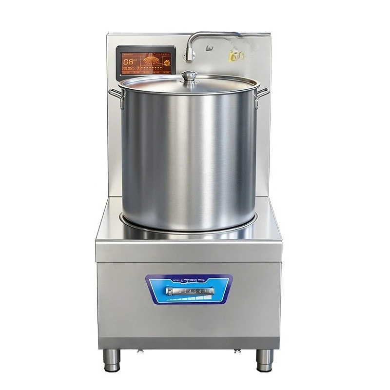 Electromagnetic single head low soup stove commercial high power induction cooker braised low soup stove canteen soup stove flat