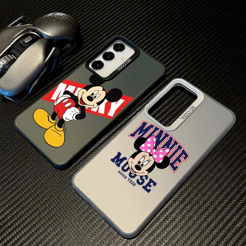 

Disney Mickey Minnie Mouse For Samsung Galaxy S25 S24 S23 S22 S21 S20 FE Plus Note 20 Ultra 5G Colorful Silver Phone Case