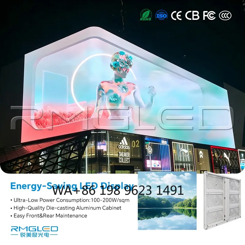 P10 SMD Energy Saving Outdoor LED Screen Custom High-End Commercial Digital Billboard Advertising