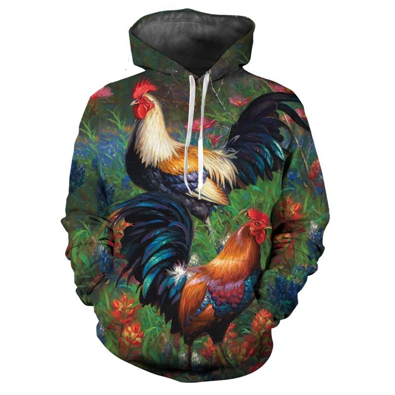 Autumn Funny Chicken 3D Print Hoodies Men Women Fashion New Casual Sweatshirts Oversized Hoodie Pullovers Tracksuit Clothing