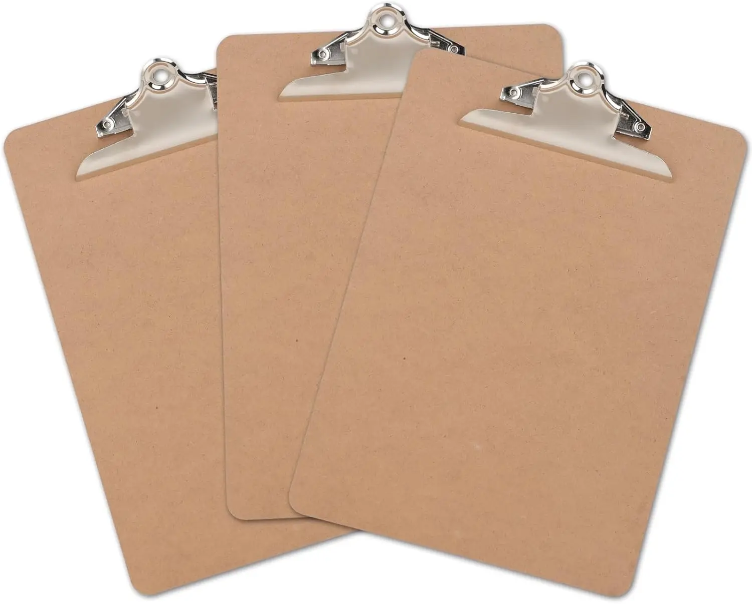 

3 Pack Wood Clipboard, Letter Size 8.5x11, Heavy Duty Clip, 9x12.5 in, for Office School