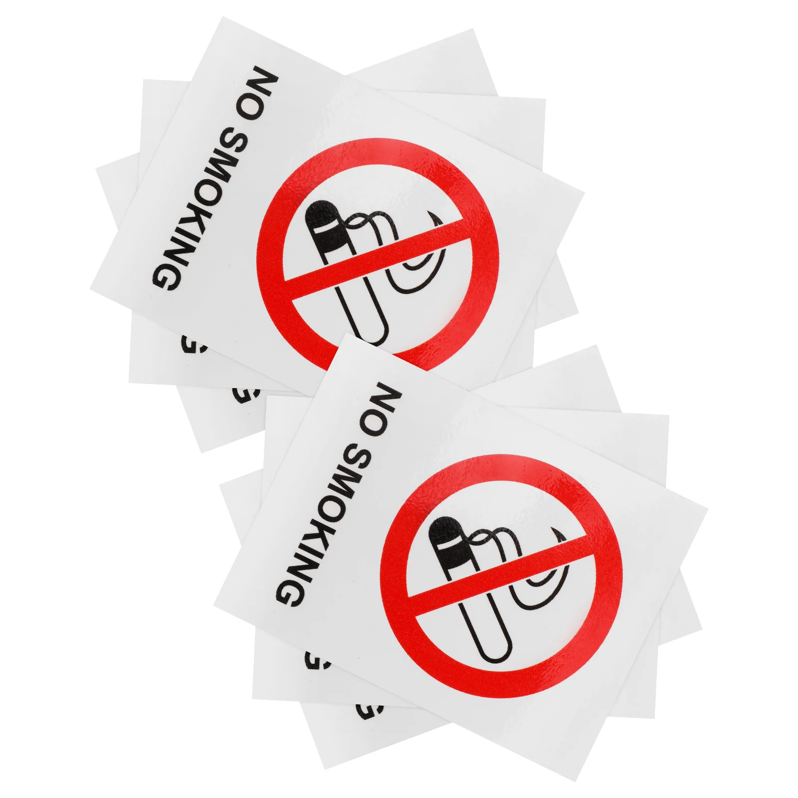6pcs No Smoking Sticker PVC Adhesive Signs for Business Wall Decals Reminder Public Safety Warning