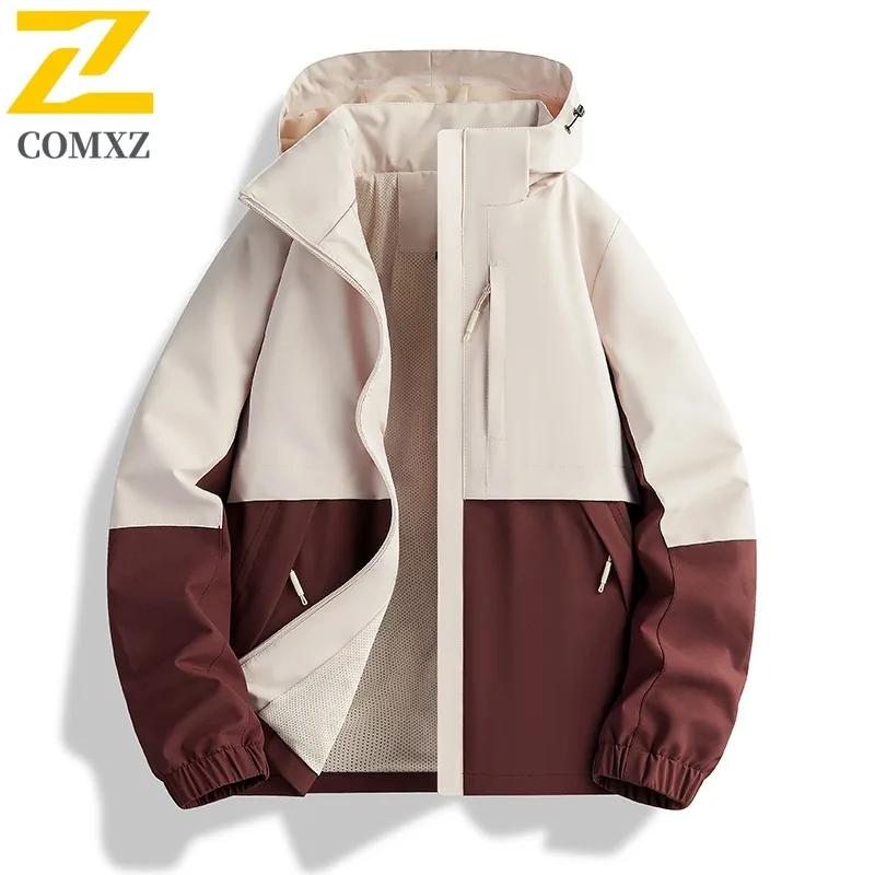 

COMXZ 2021, весенне-осенняя куртка из софтшелла, унисекс, легкая водонепроницаемая ветровка для занятий спортом на открытом воздухе, модное пальто