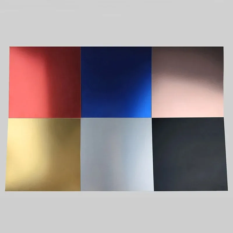 0.5mm to 2mm black blue red Printing Anodized Aluminium Sheet Steel Plate Processing Custom Blank Mirror Laser Engraving Marking