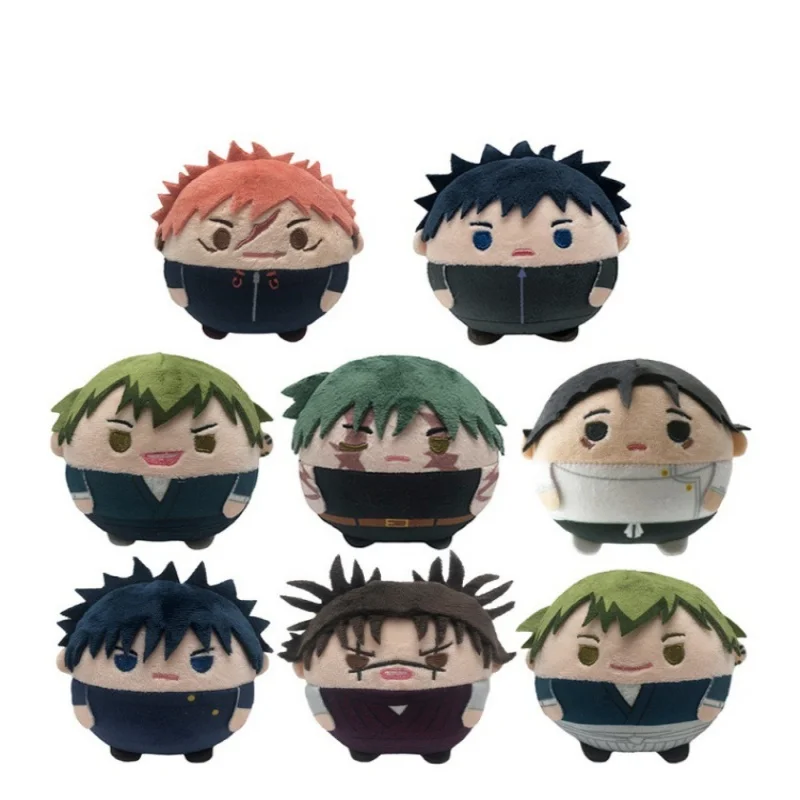 Llavero de peluche redondo de 10 cm de Jujutsu Kaisen, con personajes de Yuji, Megumi, Choso, Yuta, muñeco de peluche suave de anime, colgante para bolso, regalo para fans