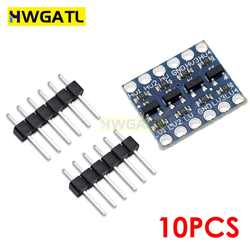 10pcs 4 Channel IIC I2C Logic Level Converter Bi-Directional Module 5V to 3.3V