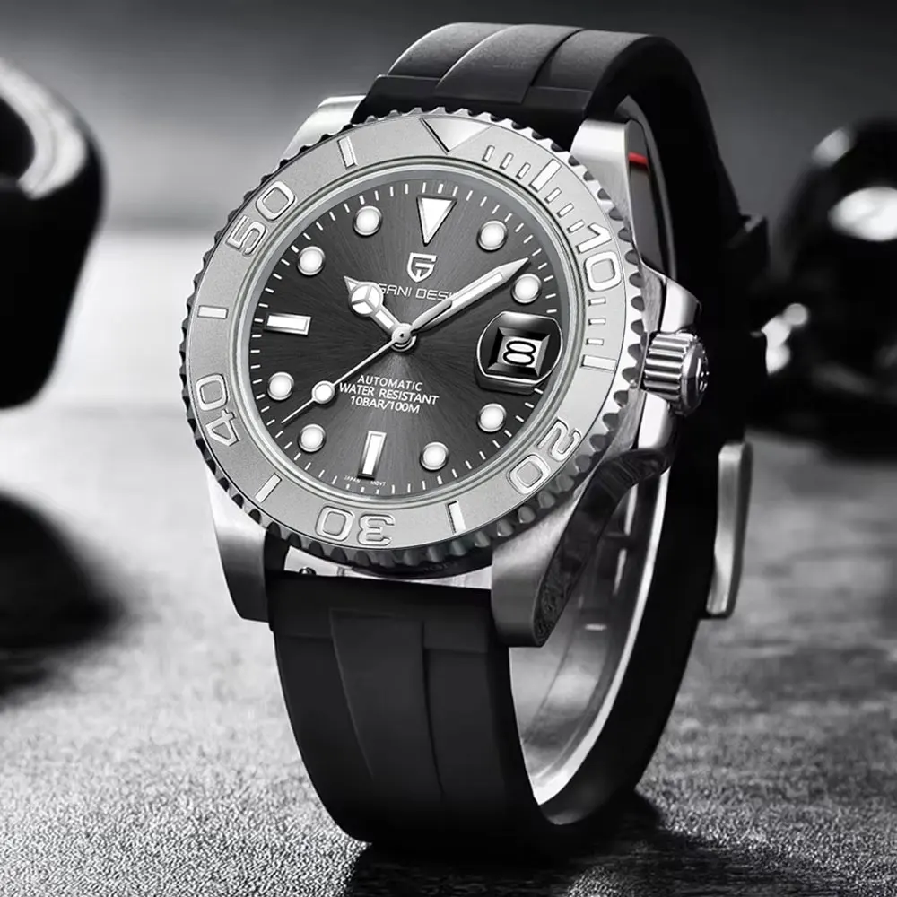 PAGANI DESIGN العلامة التجارية الأعلى ساعة رجالي كلاسيكية فاخرة 40 مللي متر ساعة اليد الميكانيكية السيراميك الحافة مقاوم للماء ساعات أوتوماتيكية للرجال #1