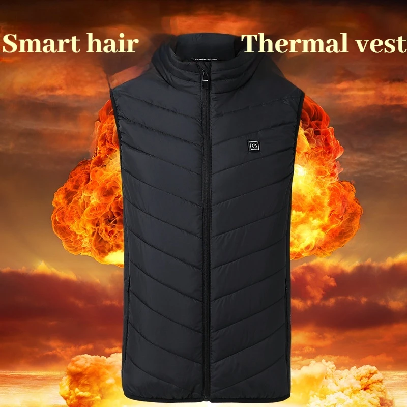 2024 Winter New Fashionable Intelligent Heating USB Cold Insulation Tank Top Men's Daily Leisure Outdoor Sports Jacket