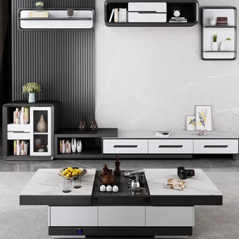 

Luxury Modern Coffee Table Extendable Unique White Luxury Coffee Table Salon Nordic Aesthetic Couchtisch Postmodern Furniture