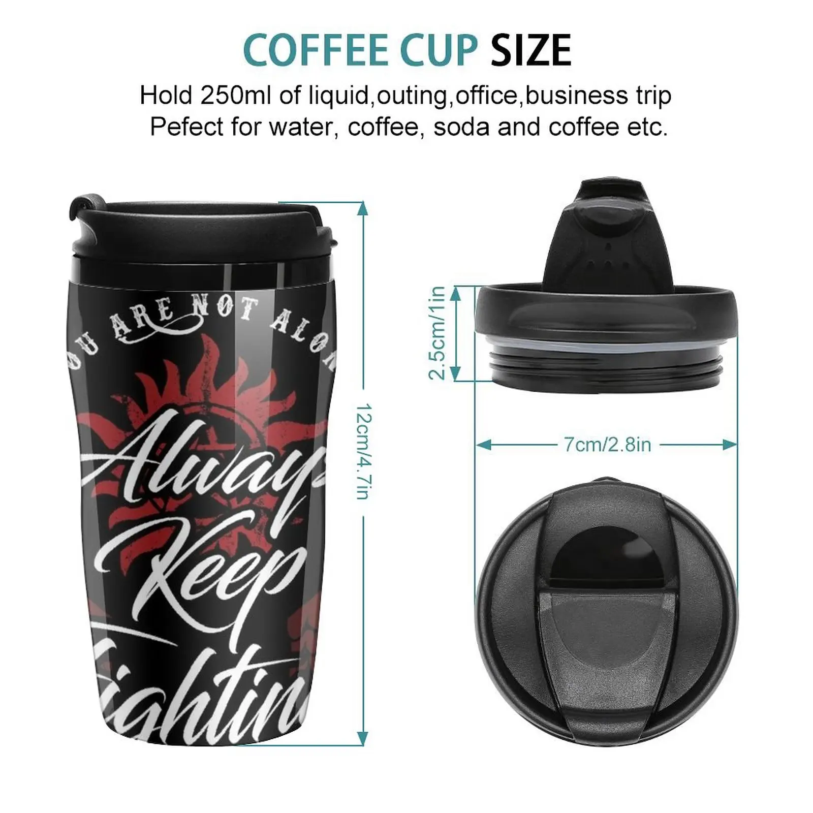 New Always Keep Fighting - Angelic Travel Coffee Mug Coffe Cups Coffee Cups Set