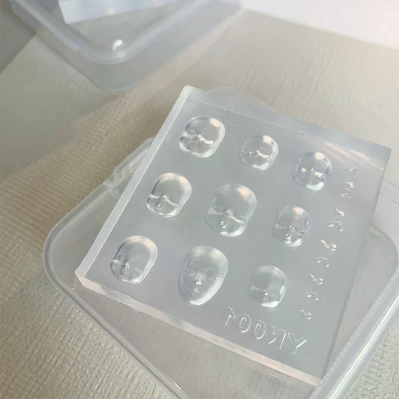 اليد النقش قالب الكرتون وجه الإنسان دمية ثلاثية الأبعاد سيليكون مسمار قالب مسمار الفن زينة سيليكون موضة مانيكير قالب التبعي #5