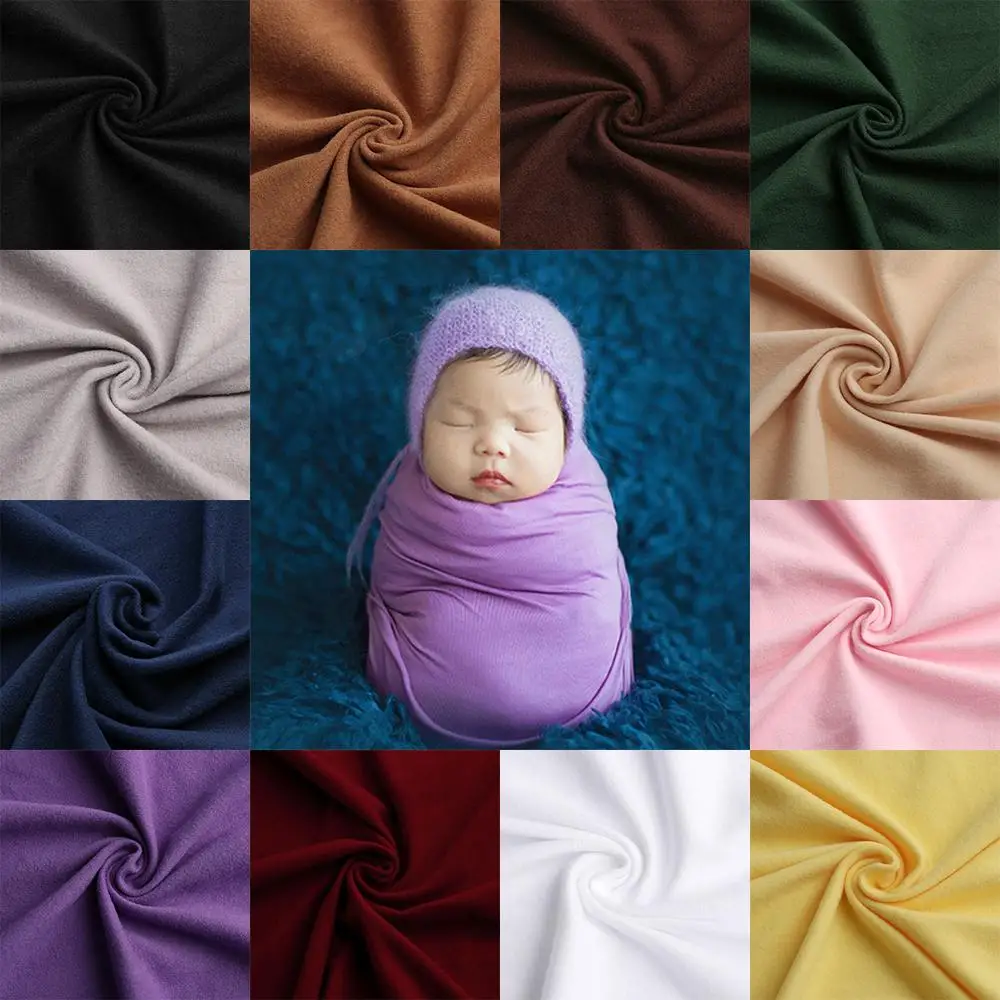 40*160cm Stretchable Milk Napped Cotton Shoot Backdrop Swaddling Photography Props Photo Wrap Blanket