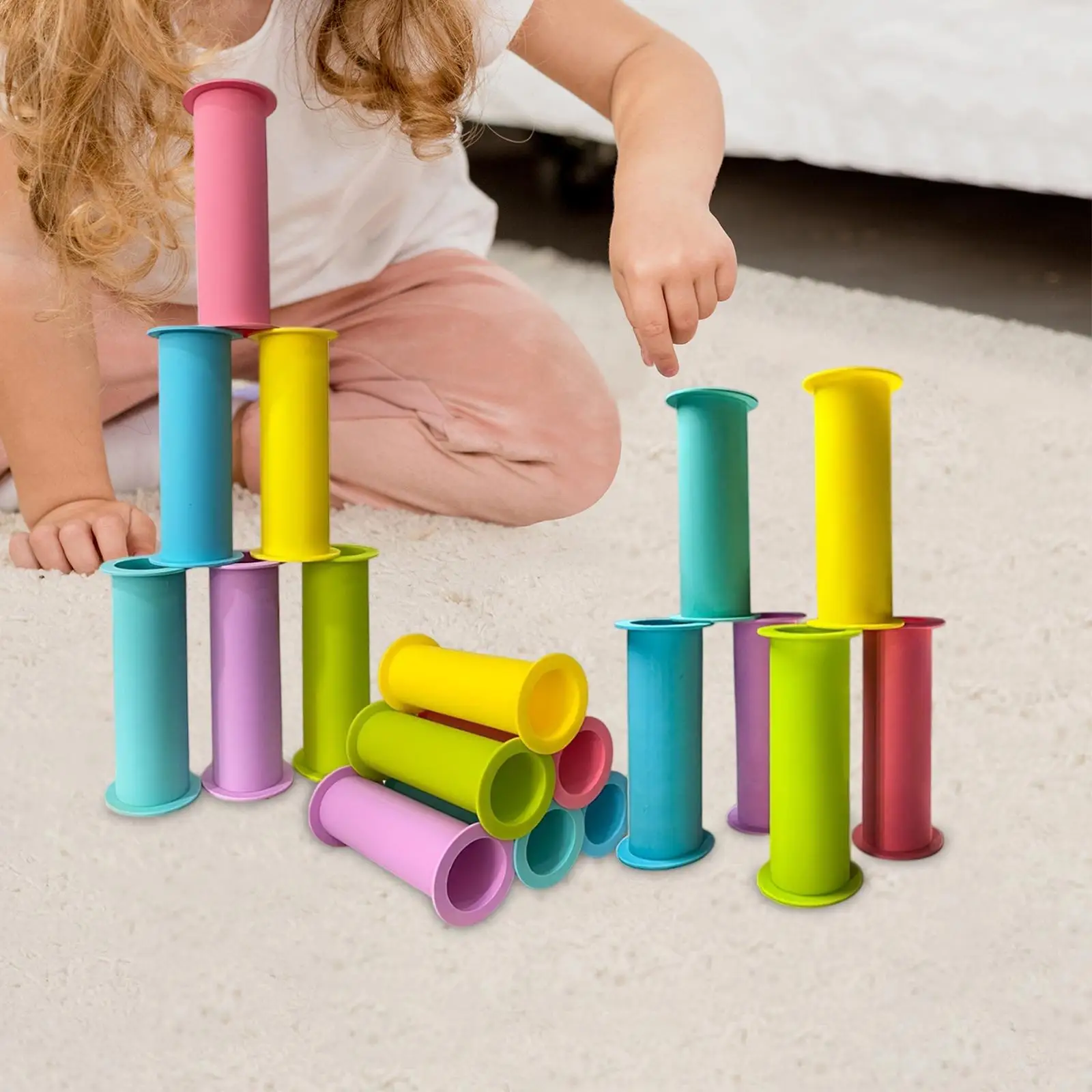

18 Pieces Kids Stacking Cup Toys Speed Training Game Preschool Learning Toy Developmental Toys for Kids Boy Girl Holiday Gift
