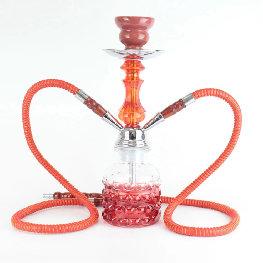 Red Hookah Shisha Set Arab Bar Single Double Tubes Whole Hookah Set for Smoking Bar Party Shisha Hookah Water Smoking Tools