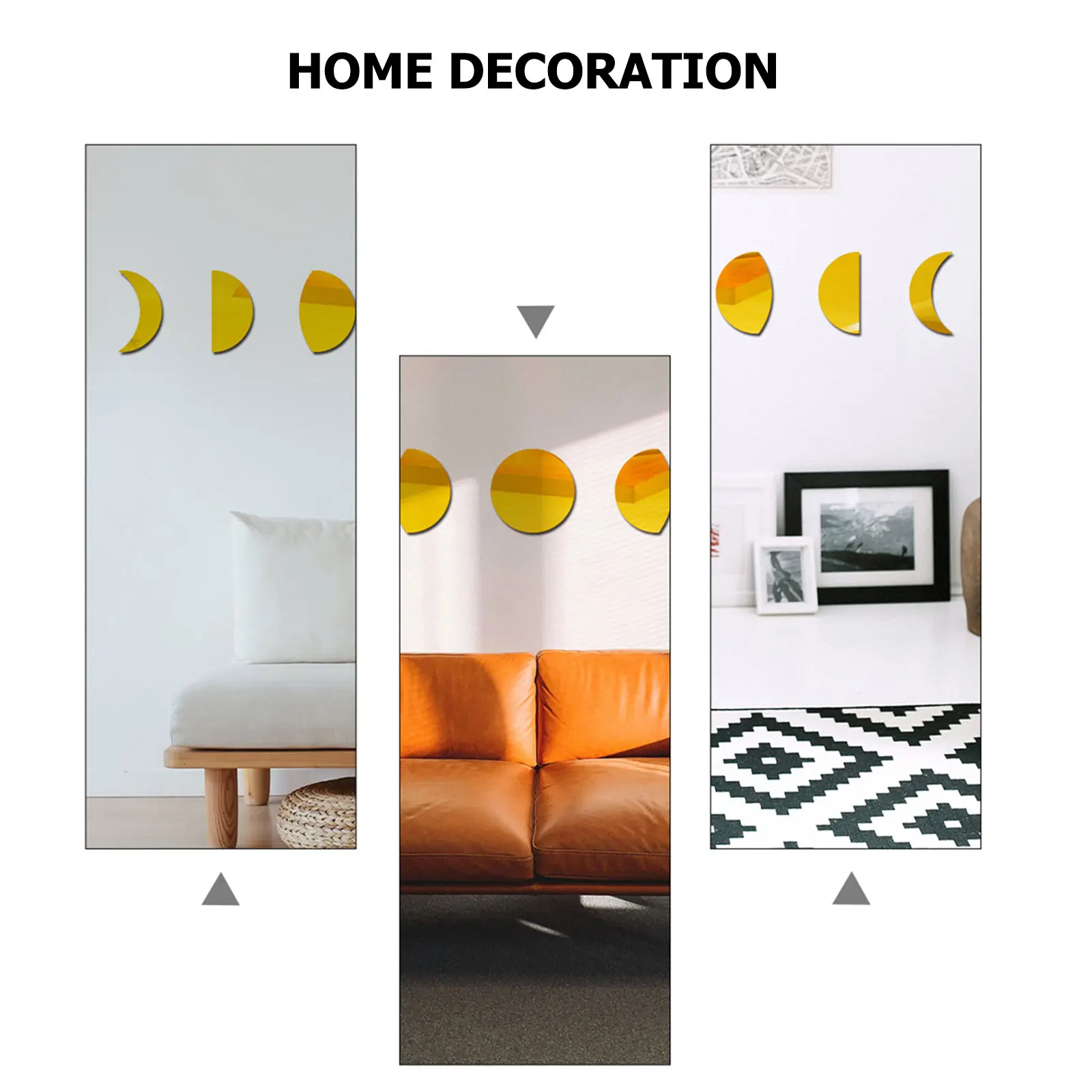 

Mirror Wall Decoration Moon Phase Mirrors The Circle for Hanging Phases Acrylic