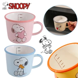 340ml Snoopy Cartoon Ceramic Cup Cute Milk Coffee Cup Office Water Cups Breakfast Oatmeal Drinkware Mug Kitchen Tools Supplies