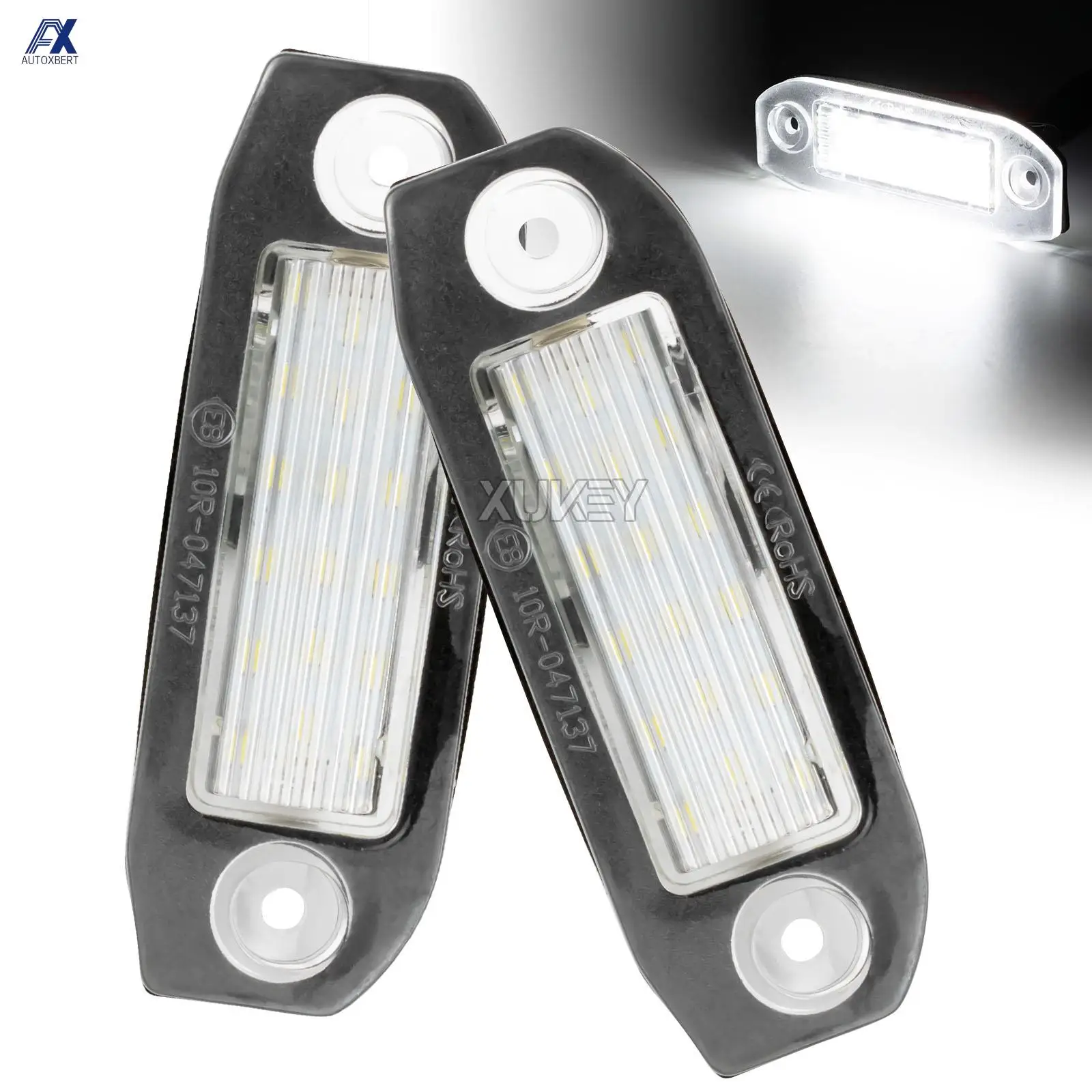 2Pcs 12V Car License Plate Number Lights Canbus Error Free for Volvo S80 XC90 S40 V60 XC60 S60 C70 V50 XC70 V70