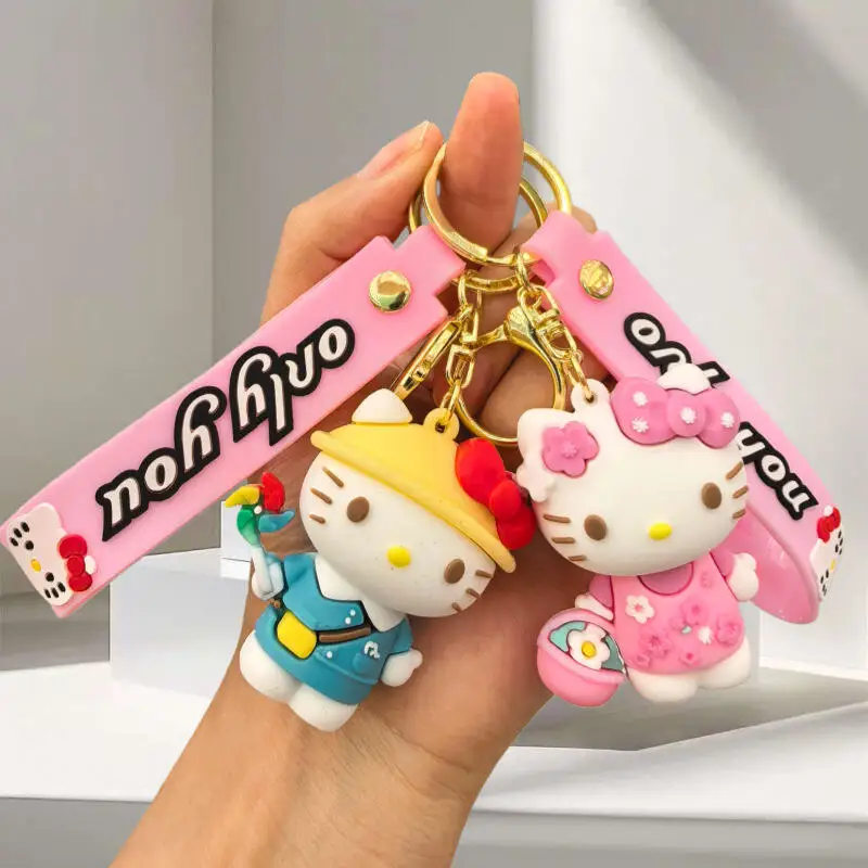

Новый стильный брелок Hello Kitty: модный креативный брелок для ключей, милый подвес для сумки, трендовый подарок для женщин и девочек-подростков