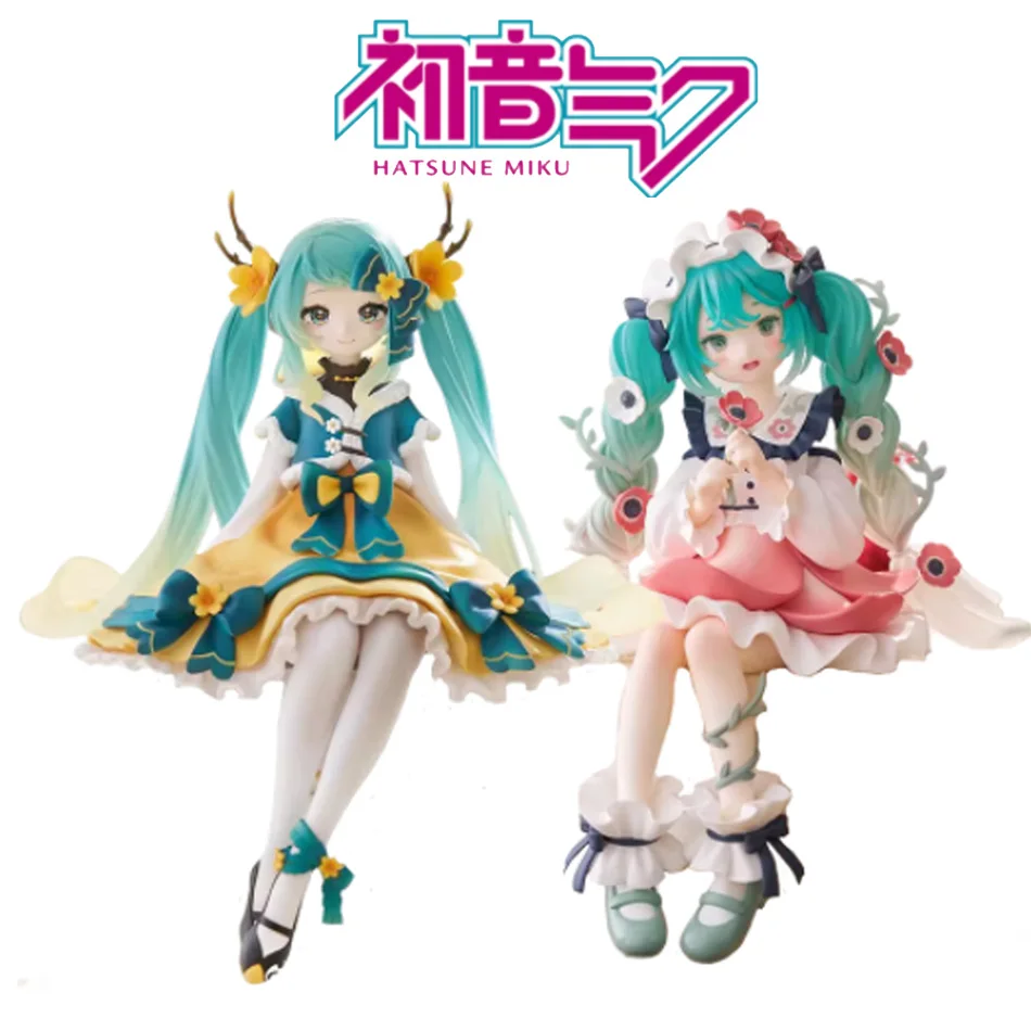 Hatsune Miku Anime-Figur - Niedliche Blumenfee Cartoon PVC Actionfigur Modellpuppe als Geburtstagsgeschenk für Kinder