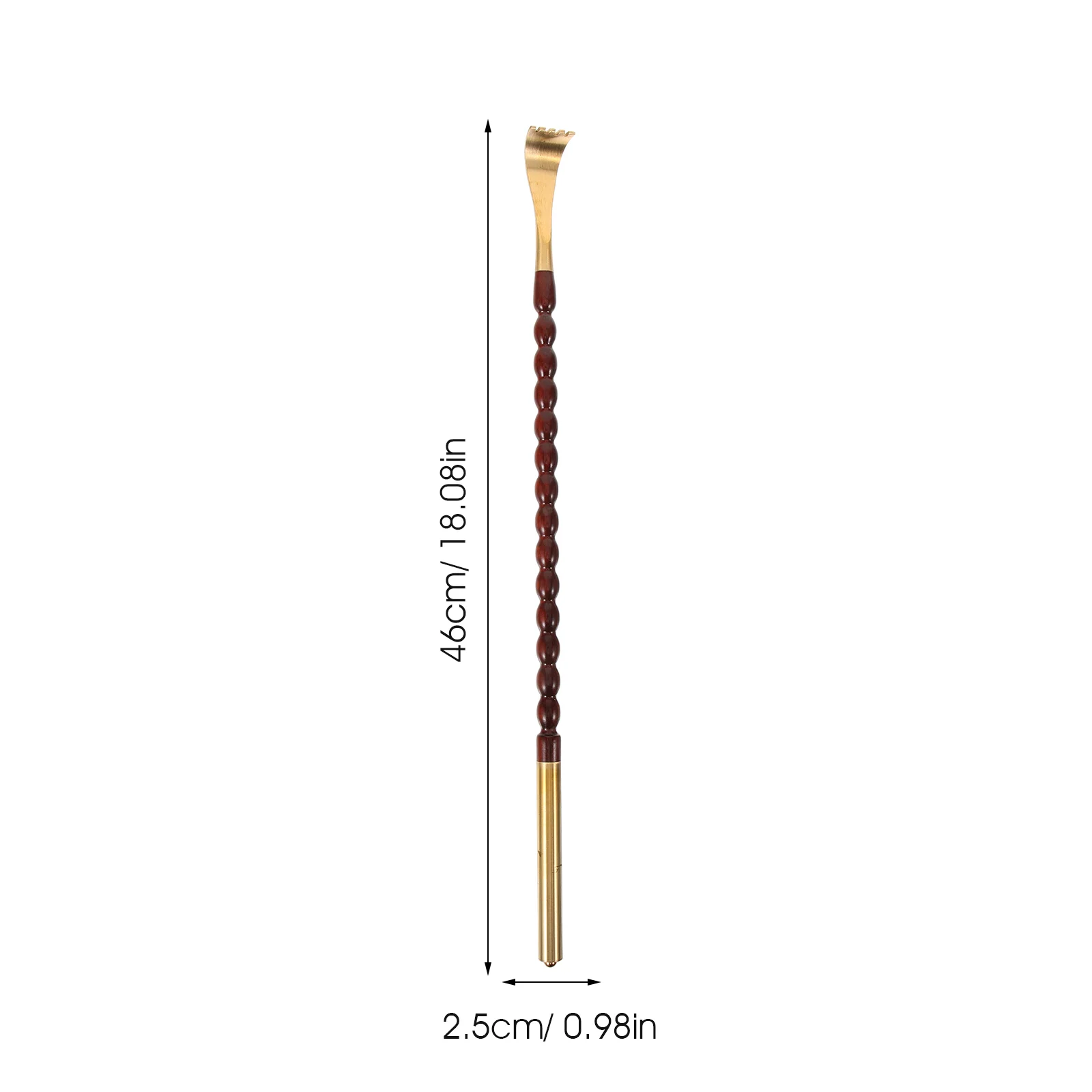 Scratching Ergonomic Design Back Scratcher Wooden Massage Tool Brass Foot Handheld