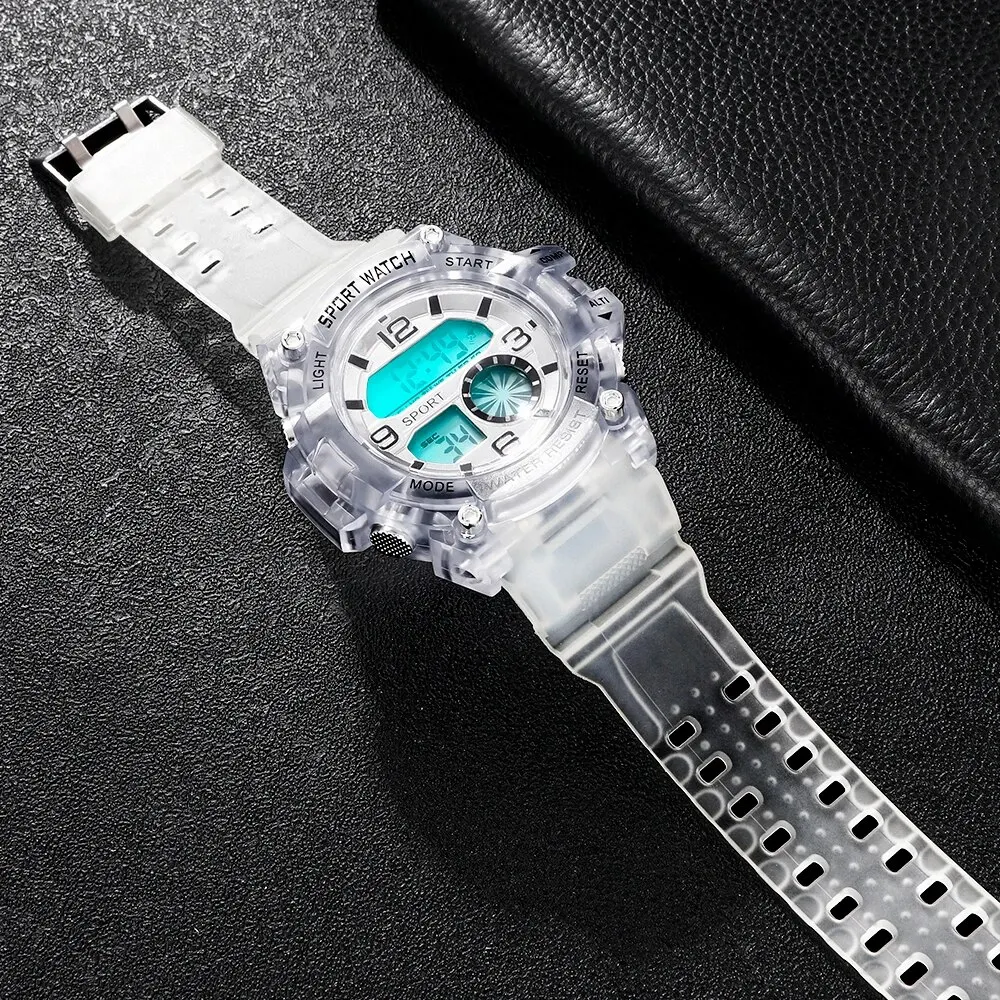 Reloj Digital deportivo para hombre, pulsera electrónica, resistente al agua hasta 30M, grande, a la moda