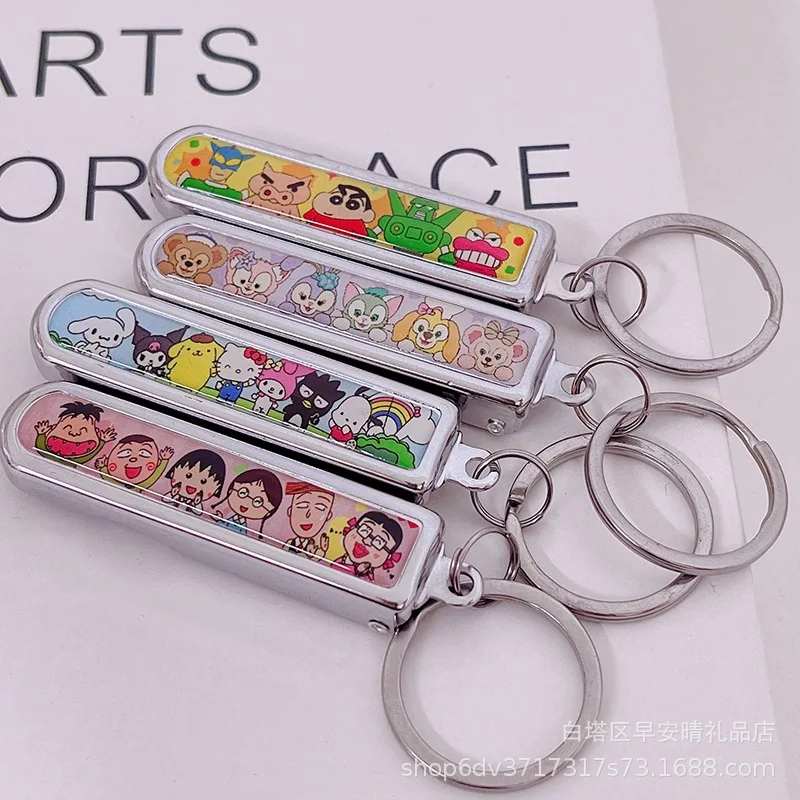 Kawaii Cute Sanrio Crayon Shin-chans Chibi Maruko-chan Doraemon StellaLou Nail clippers stainless steel Nail Knife Small gifts