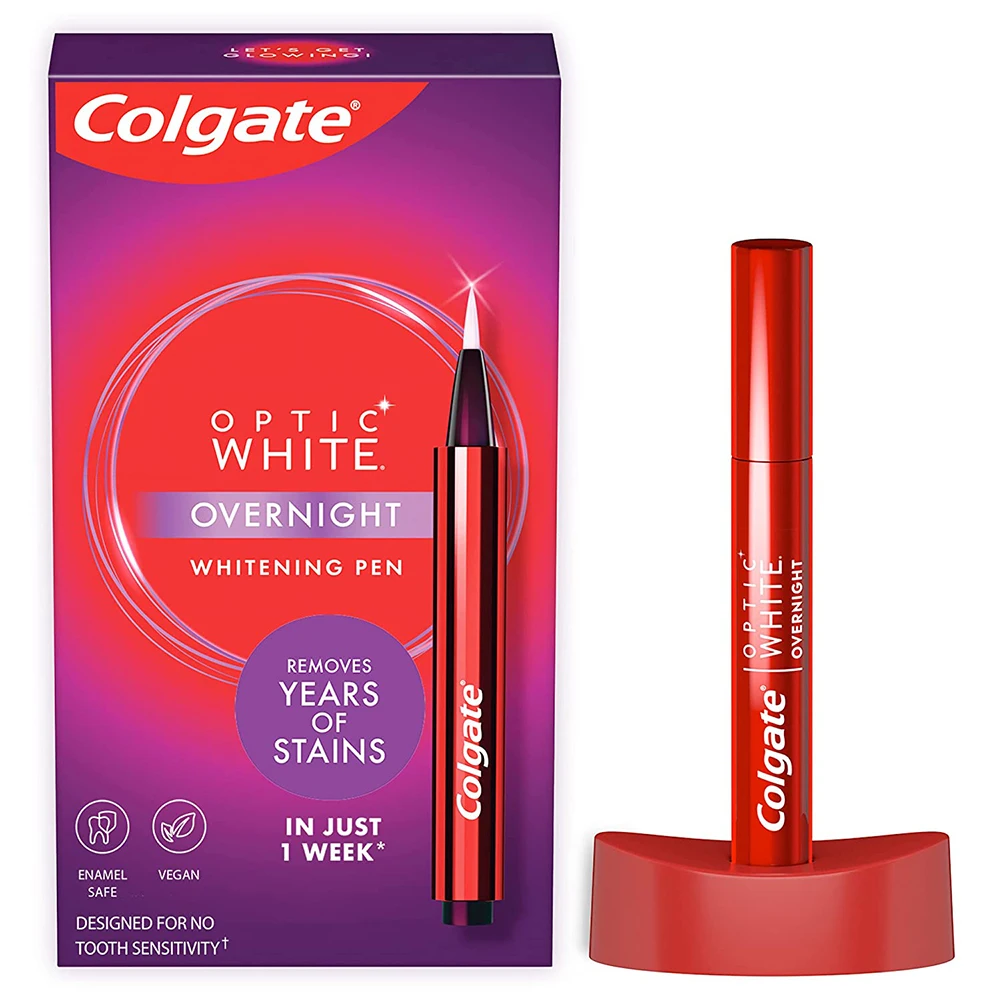 Colgate-pluma blanqueadora optica blanca, lápiz serie Pro, removedor de manchas dentales, Gel Max blanqueador instantáneo para dientes