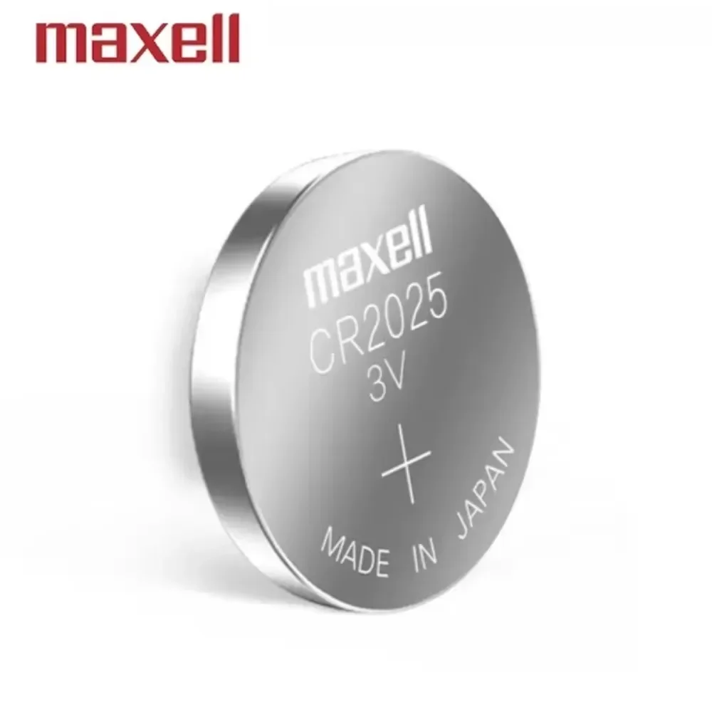 10PCS Original MaxeII CR2025 3V ECR2025 Lithium Button Battery for Car Remote Control Watch Motherboard Scale Coin Cells