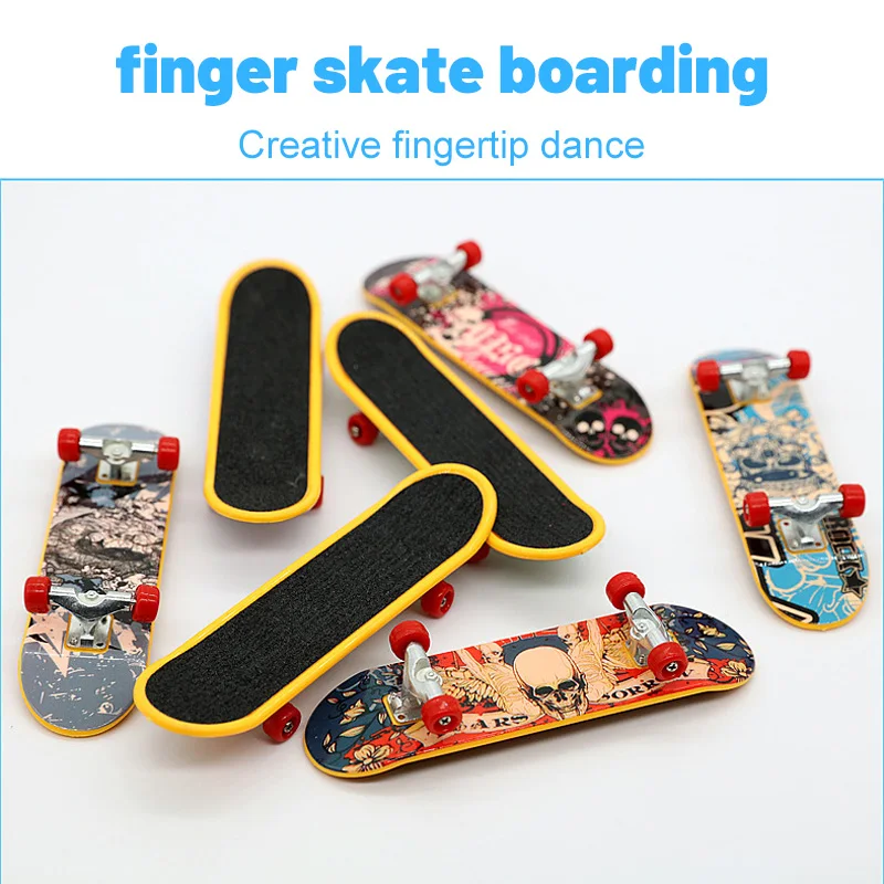 Mini Alloy Finger Skateboard Fingerboard Handskateboard Professional Stents Finger Skate Board Set Children Miniskateboard Toy