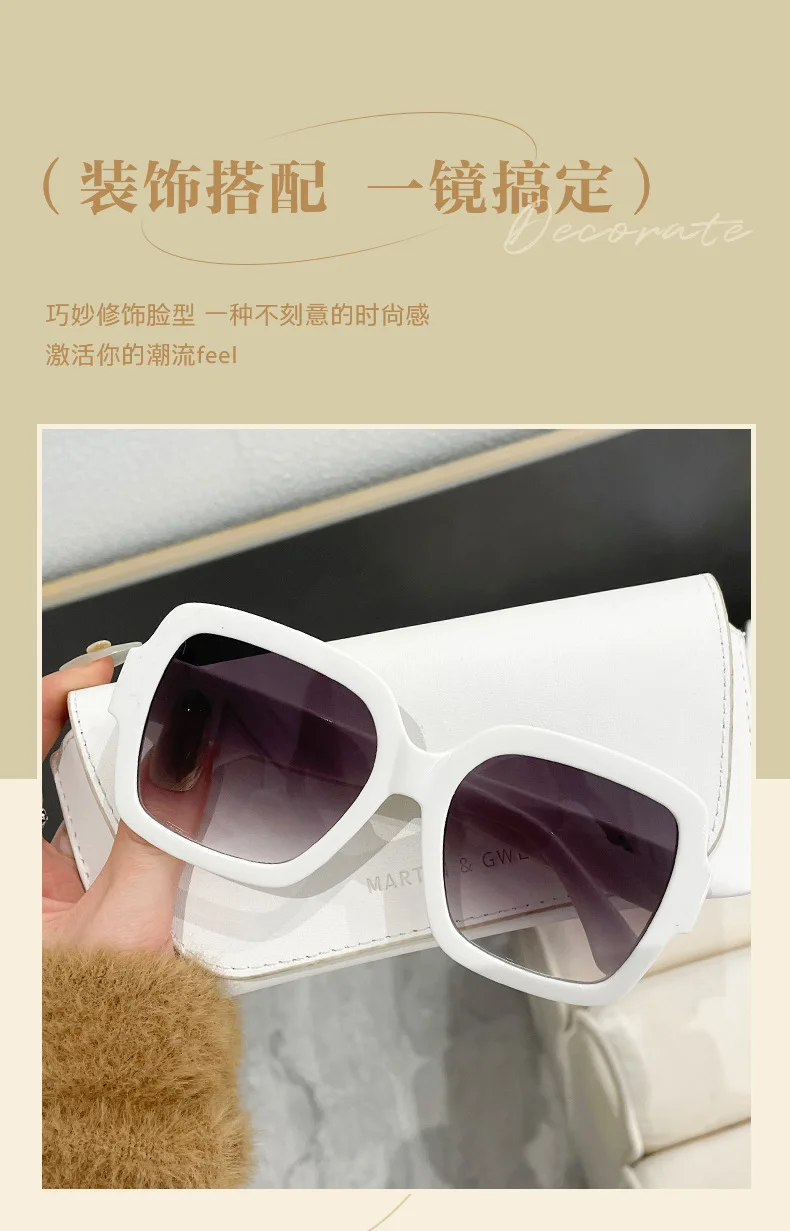 Neue Vintage Quadratische Sonnenbrille für Damen und Herren Marken-Rechteck-Sonnenbrille Ovale Brillen für Männer und Frauen – Detail 3