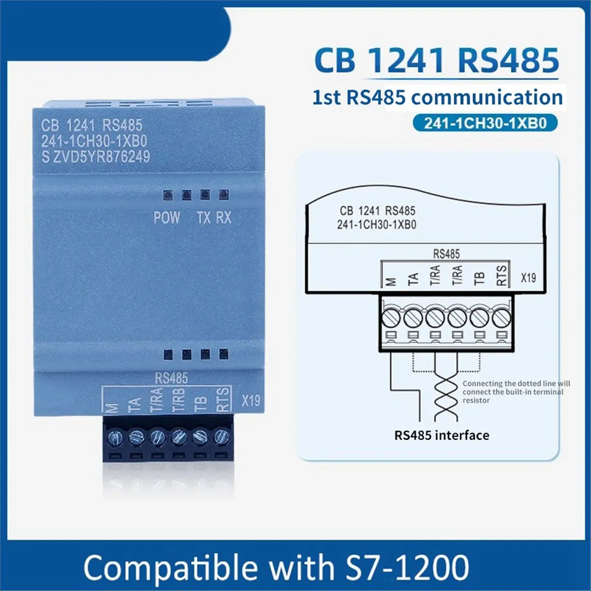 A14M CB 1241 RS485 Signal Board 241-1CH30-1XB0 Compatible for S7-1200 CPU 1214 Communication Module