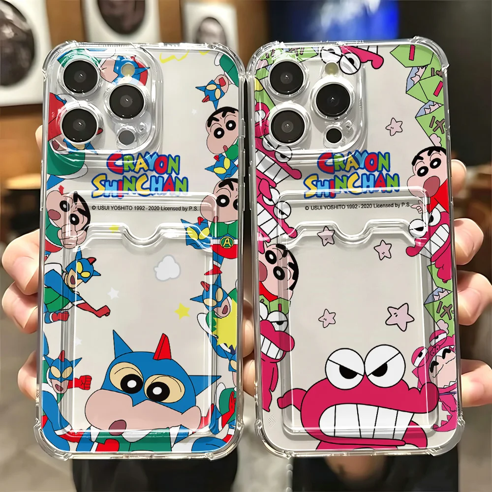 Anime N-Noharas S-Shinnosukes Card Hold Phone For Samsung Galaxy S26 S25 S24 S23 S22 S21 S20 FE Plus Ultra M33 M53 M54 5G Cover