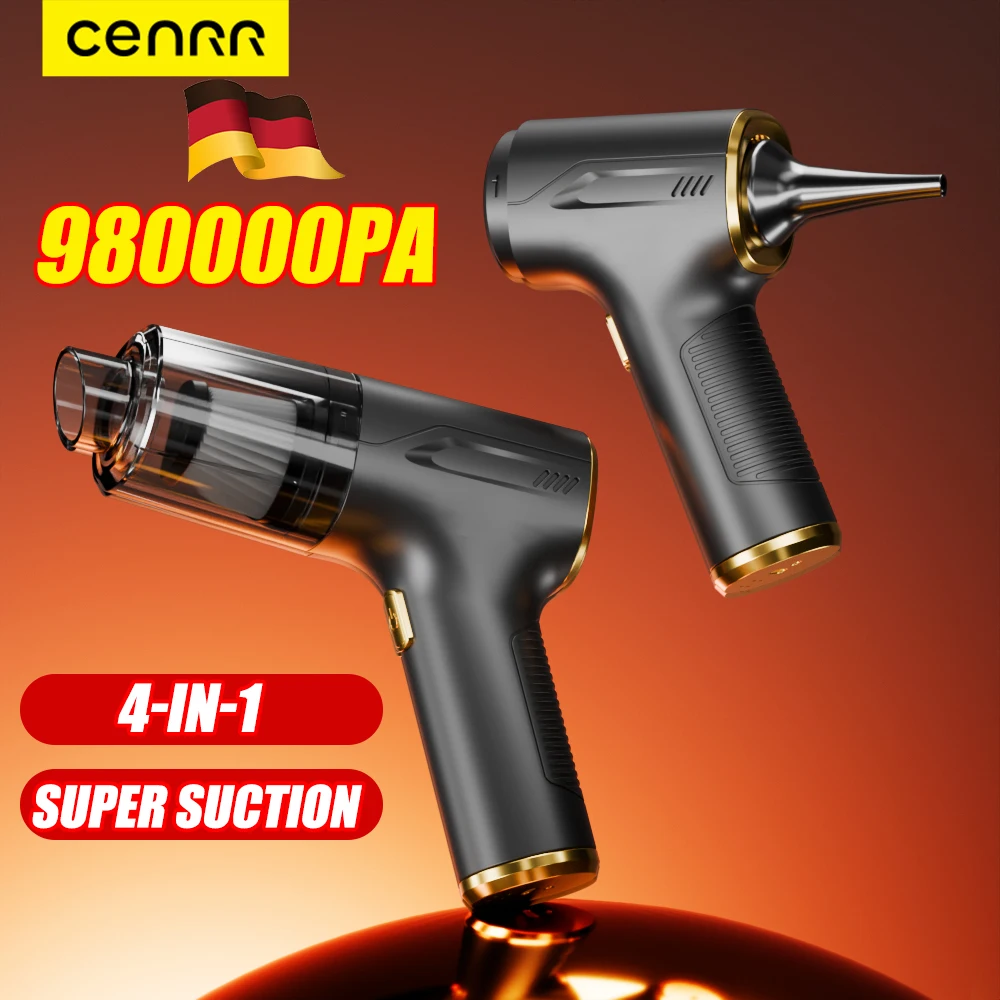 CENRR Car Vacuum Cleaner Strong Suction Wireless Portable Cleaner Cleaning Machine Powerful Handheld Mini Vacuum Cleaner for Car