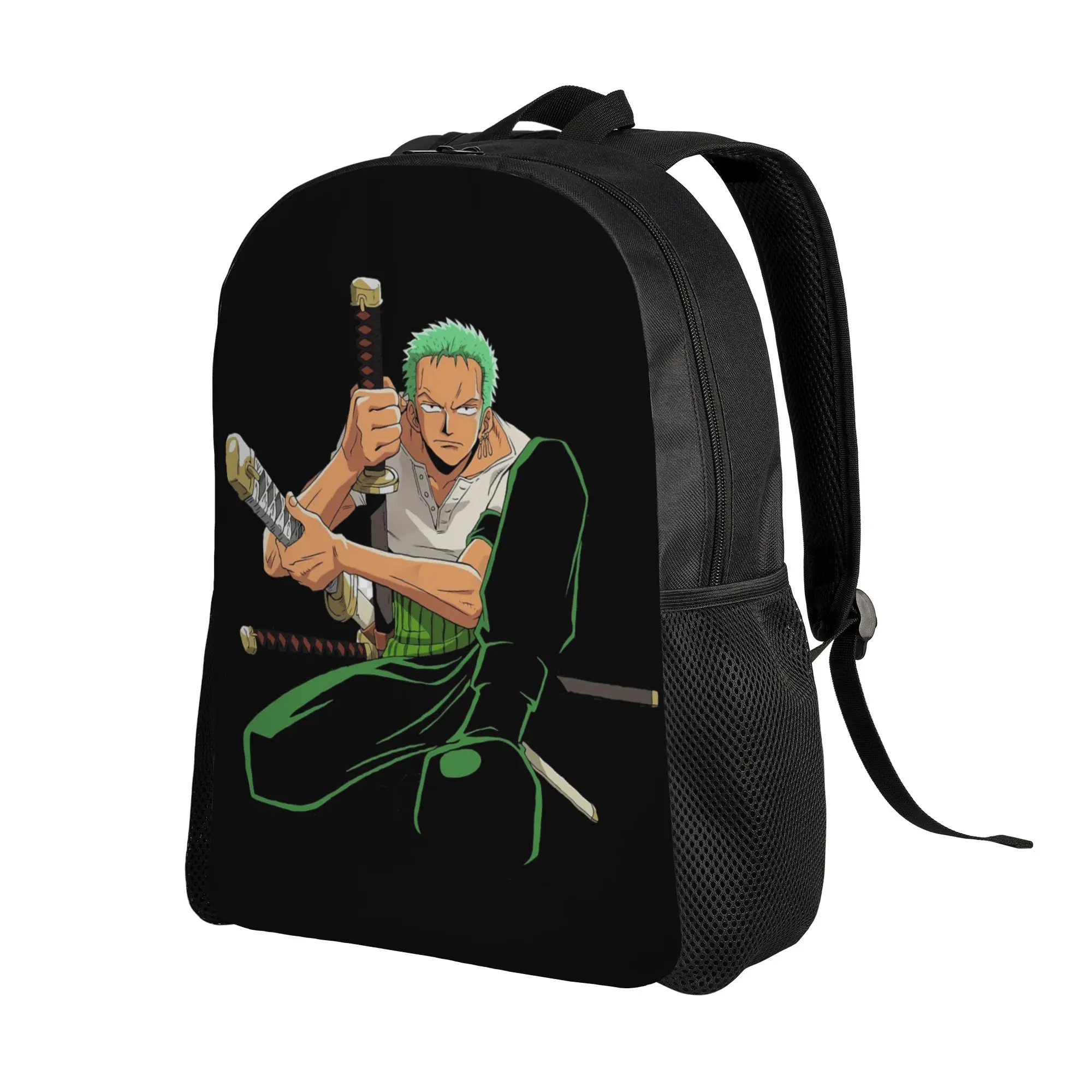 Zoro Sword Backpack  Anime One Piece Women Polyester University Backpacks Large Kawaii School Bags Rucksack