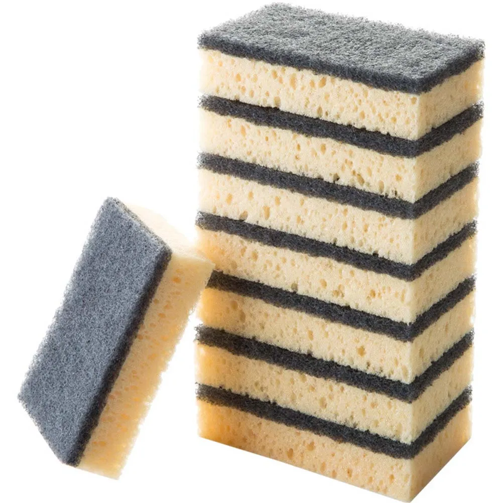 

8 pcs Black Kitchen Cleaning Sponge High Density Detergency Dishes Car Glass Furniture Scrubbing Pad Dishwasher Cleaner Wash