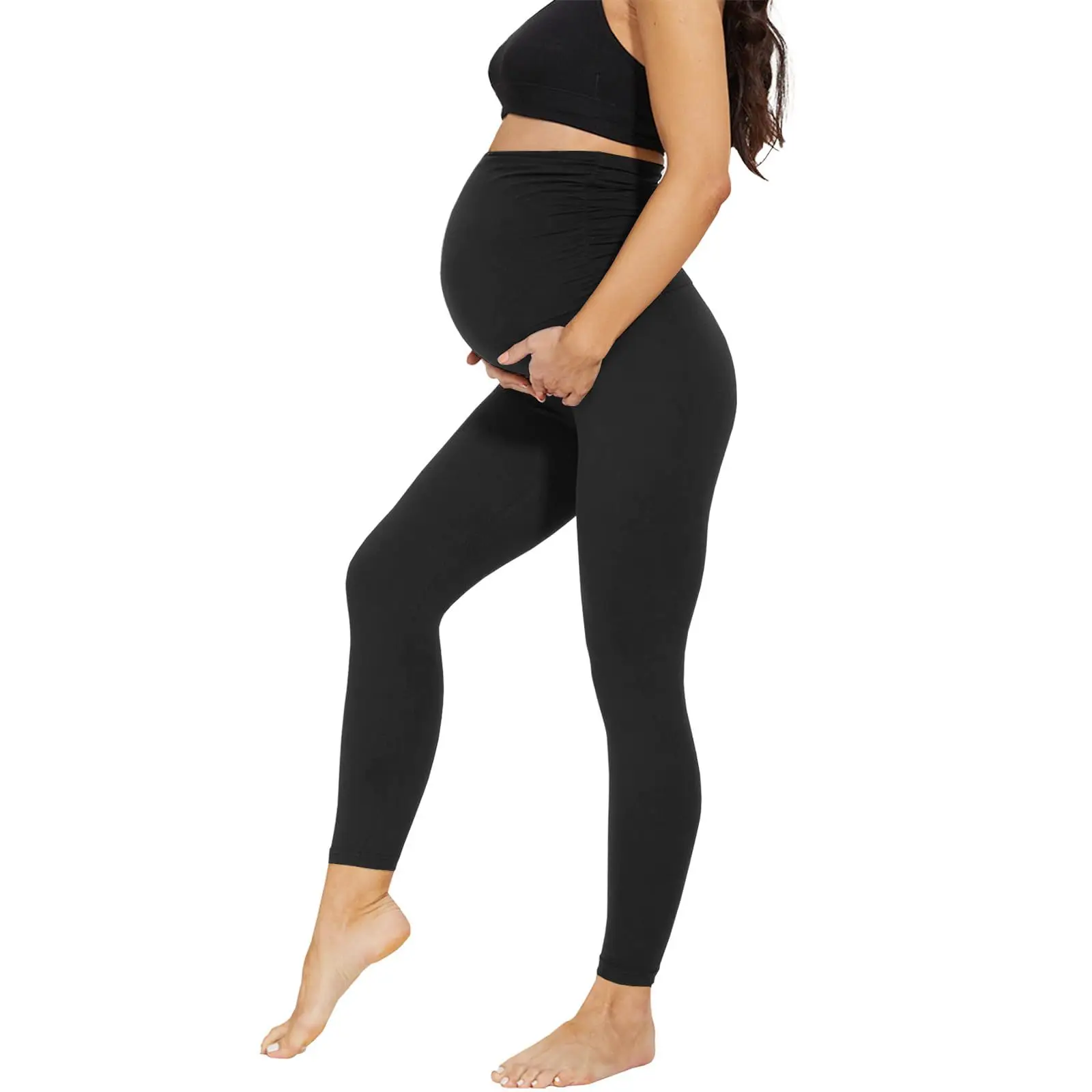 

Multi-color option High-waisted Maternity Pants, Casual Tights, Fashion, nine-point, Over the Belly, Lounge trousers