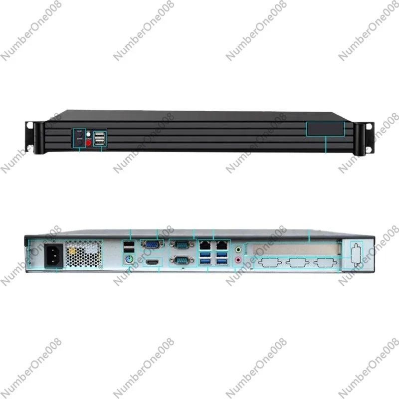 1U Rackmount Dual LAN Industrial PC, Support 6th/8th/13th Gen Core Processor, Server for Vision Linux