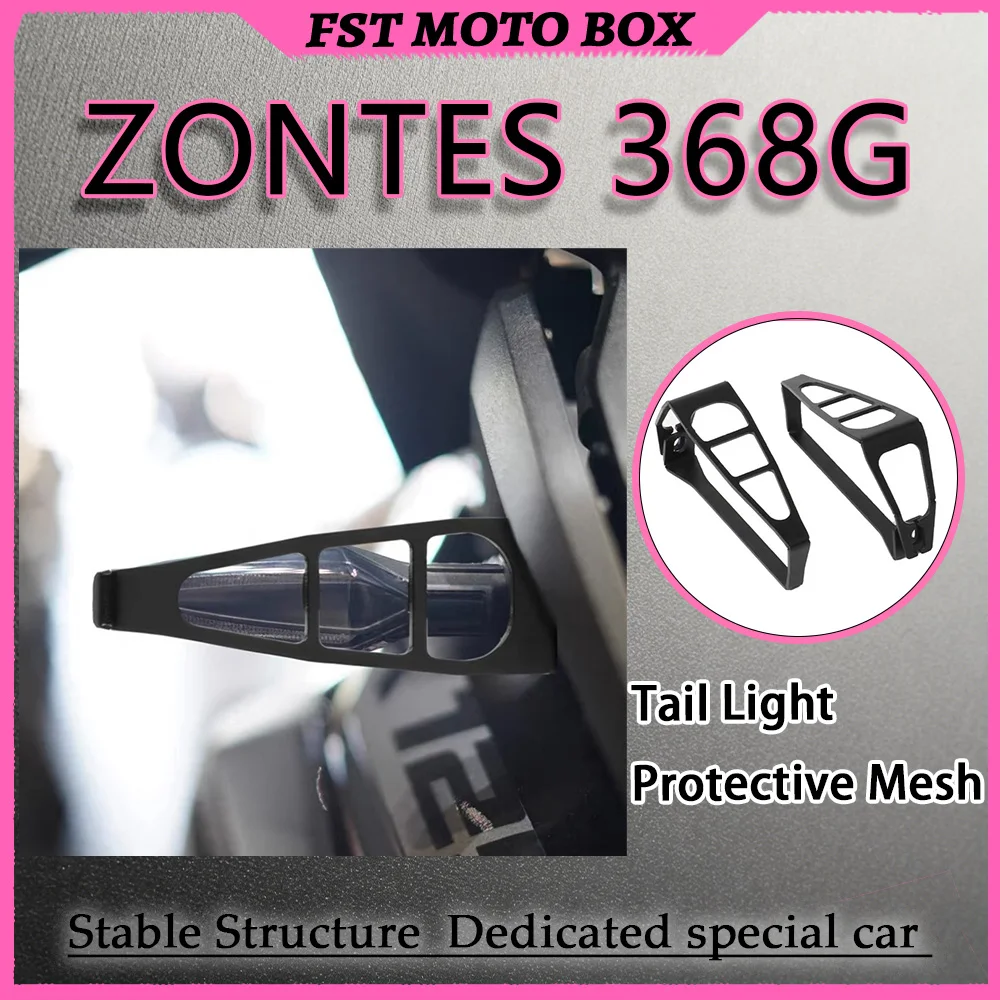 FOR ZONTES 368G 304 Stainless Steel Split-Type Front Rear Sequential Turn Signal Tail Light Protector Metal Guard for Motorcycle