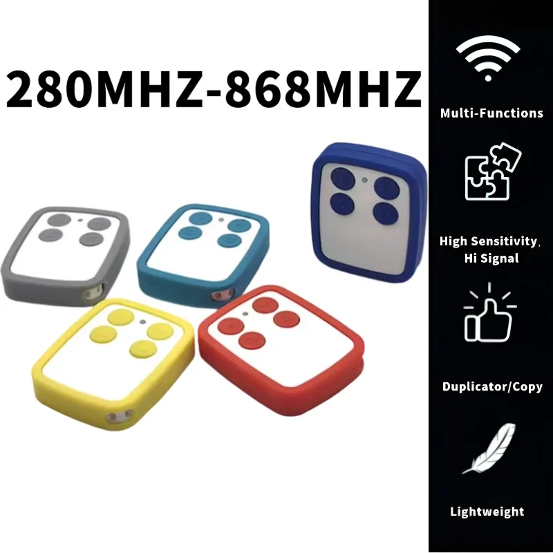 เครื่องส่งสัญญาณแบบมัลติฟรีเควนซี 280-868MHz รีโมทคอนโทรลอเนกประสงค์สำหรับประตูโรงรถ