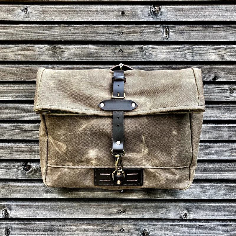 Muchuanamerikaanse Retro Canvas Tas Messenger Casual Motorfiets Heren Schouderlocomotief Zij Verzending